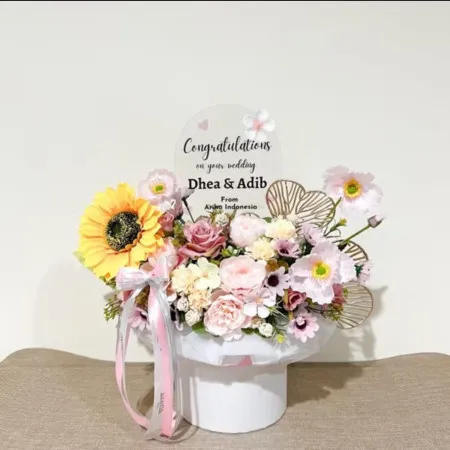 Bloom Box Akrilik Ucapan Wedding Sumba Tengah